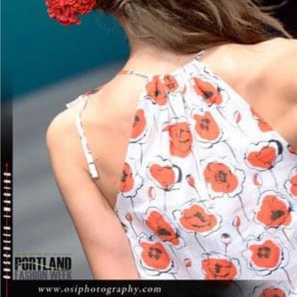 NWT Ethos Signature Siena Poppy Print Medium Summer Strap Dress - Picture 6 of 9
